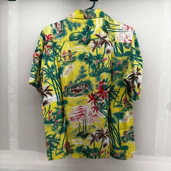 Hawaiian Shirt Vintage Network Rayon Aloha Surf Beach Pool Luau Tiki Party M EUC - Picture 3 of 6